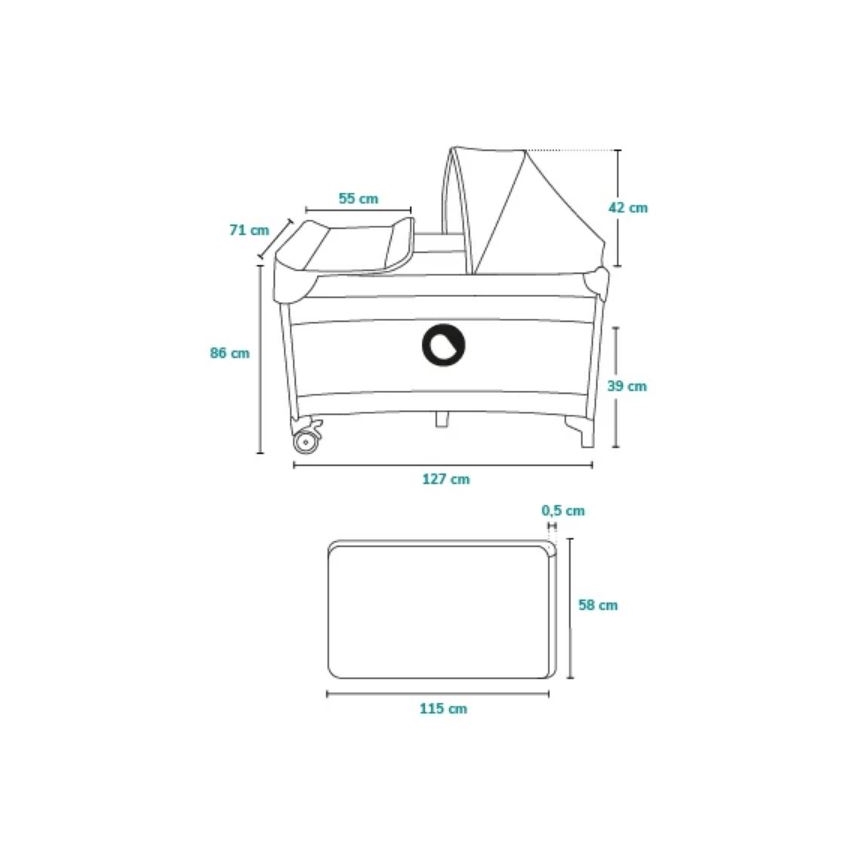 Lionelo - Cestovná postieľka SVEN PLUS béžová