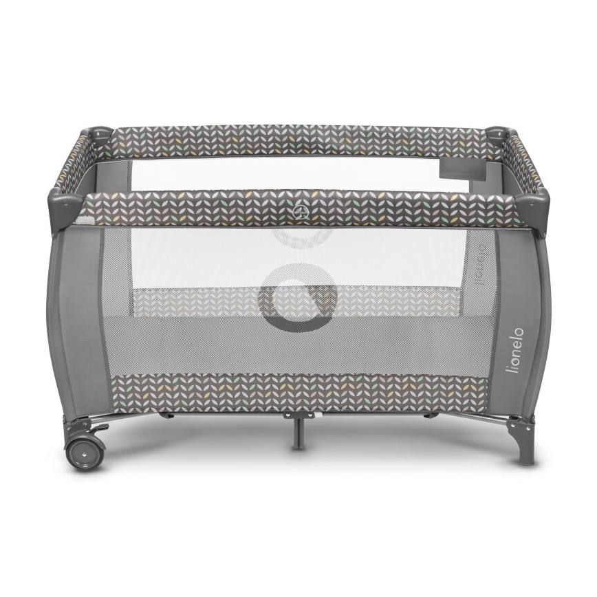 Lionelo - Cestovná postieľka SVEN PLUS sivá