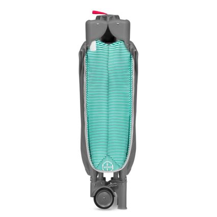 Lionelo - Cestovná postieľka SVEN PLUS sivá/tyrkysová