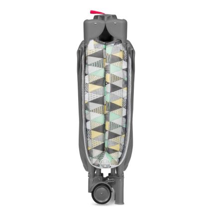 Lionelo - Cestovná postieľka SVEN PLUS sivá/žltá