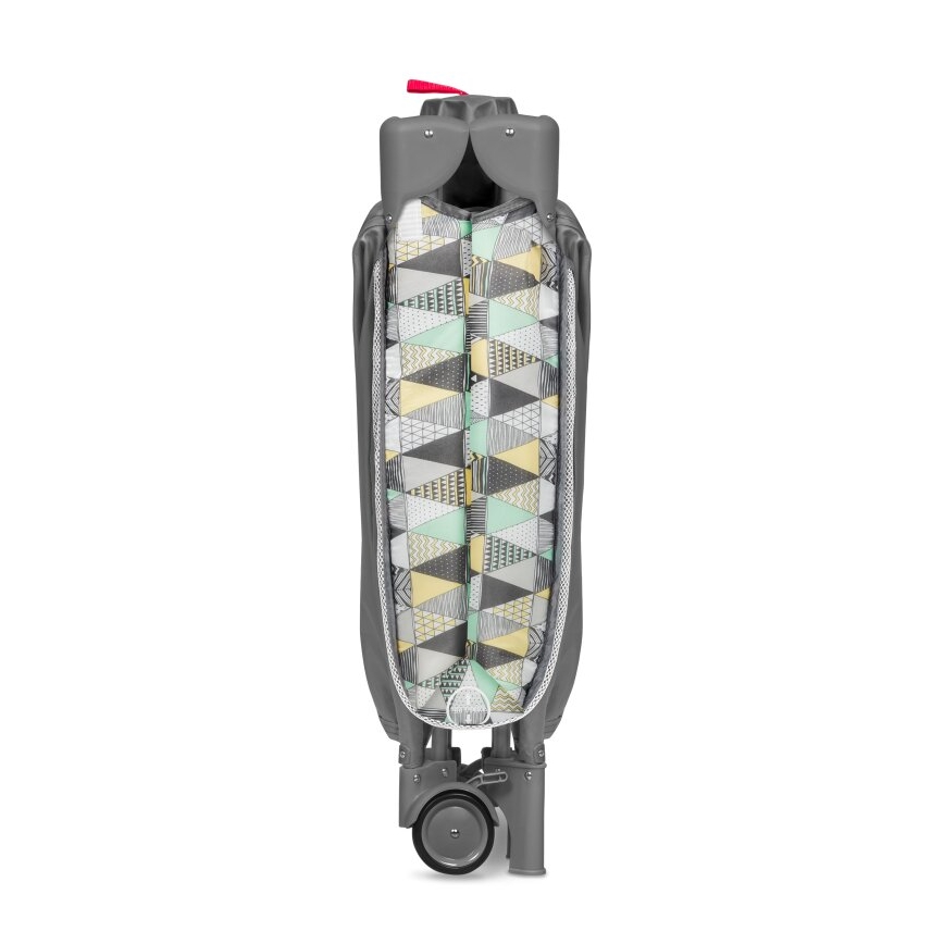 Lionelo - Cestovná postieľka SVEN PLUS sivá/žltá