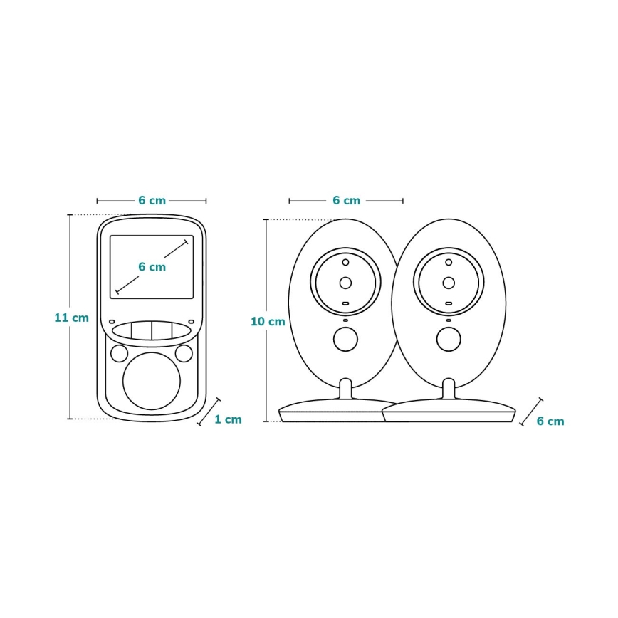 Lionelo - Detská chôvička s monitorom BABYLINE 5.1 230V 1000 mAh