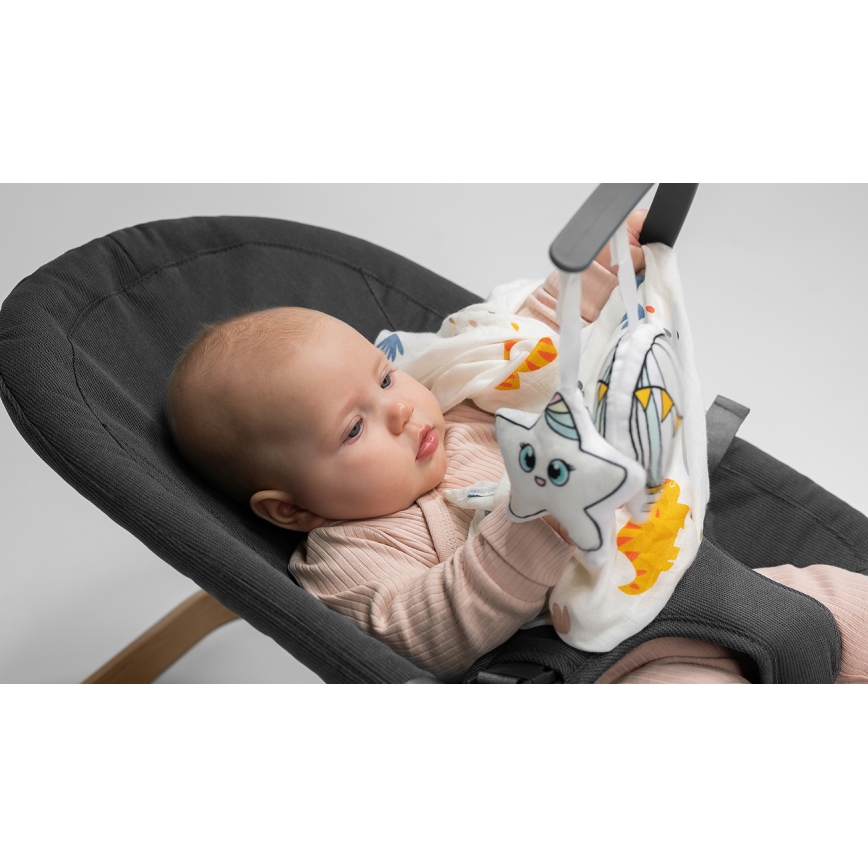 Lionelo - Detská hojdačka JUNE antracitová