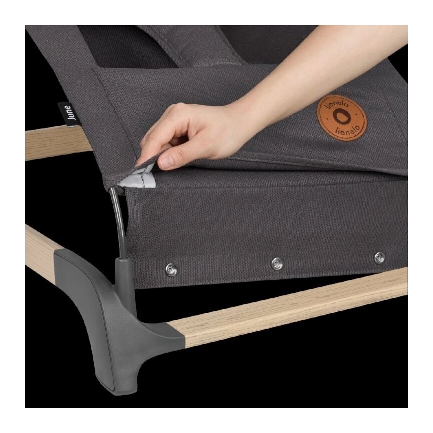 Lionelo - Detská hojdačka JUNE antracitová