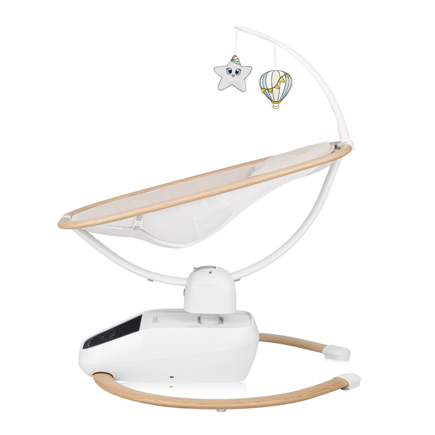 Lionelo - Detská hojdačka s melódiou OLIVIA Beige Natural + diaľkové ovládanie