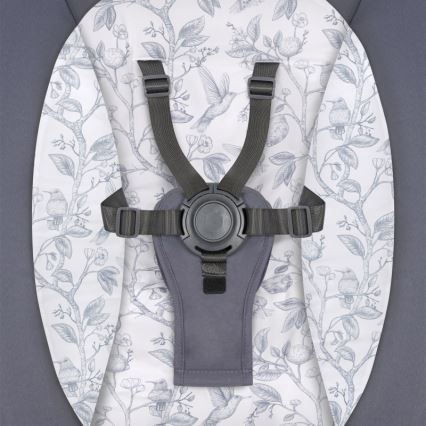 Lionelo - Detská hojdačka s melódiou RALF 4xAA šedo-biela + diaľkové ovládanie