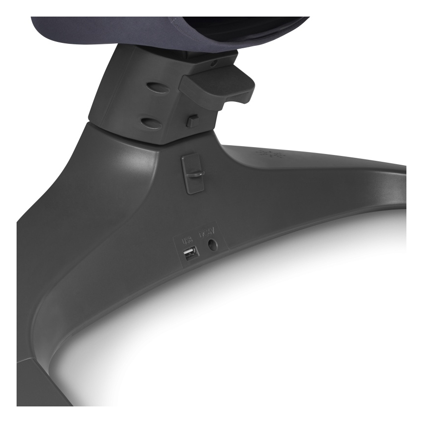 Lionelo - Detská hojdačka s melódiou RALF 4xAA šedo-biela + diaľkové ovládanie