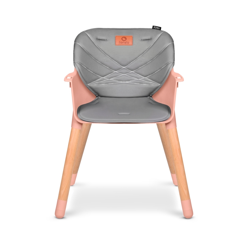Lionelo - Detská jedálenská stolička 2v1 KOEN Pink Rose