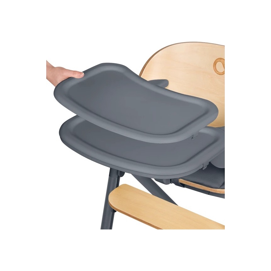 Lionelo - Detská jedálenská stolička 3v1 CELIA Grey Wood