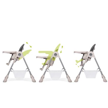 Lionelo - Detská jedálenská stolička ZANNA sivá