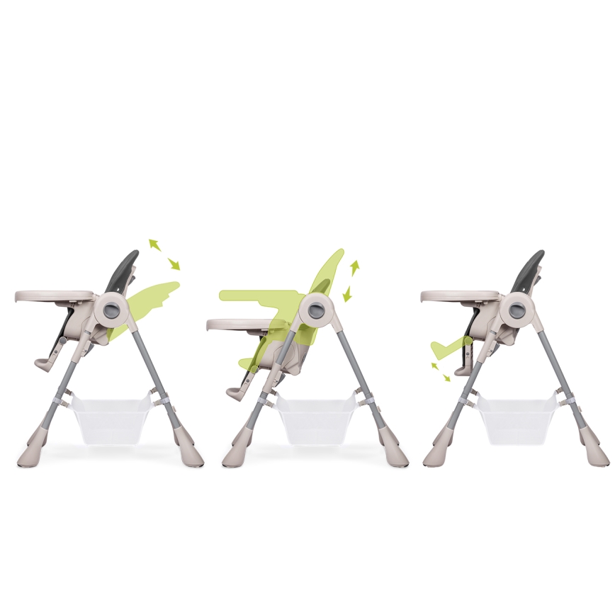 Lionelo - Detská jedálenská stolička ZANNA sivá