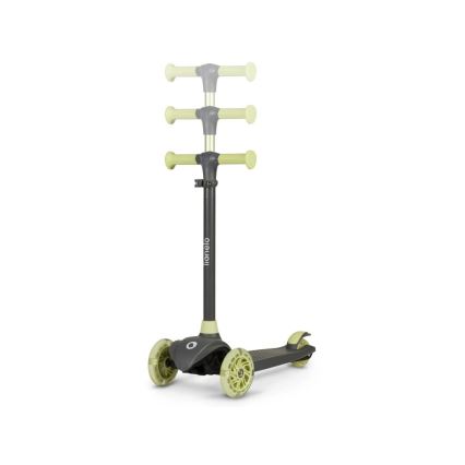 Lionelo - Detská kolobežka JESSY 3xAA sivá/zelená