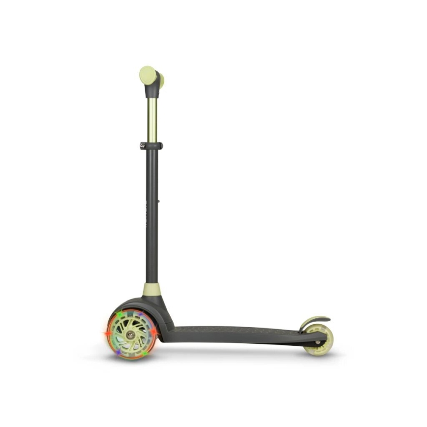 Lionelo - Detská kolobežka JESSY 3xAA sivá/zelená