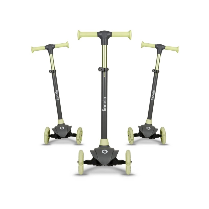 Lionelo - Detská kolobežka JESSY 3xAA sivá/zelená
