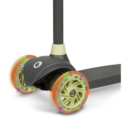 Lionelo - Detská kolobežka JESSY 3xAA sivá/zelená