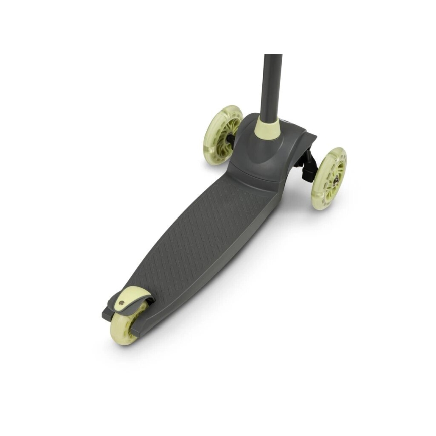 Lionelo - Detská kolobežka JESSY 3xAA sivá/zelená