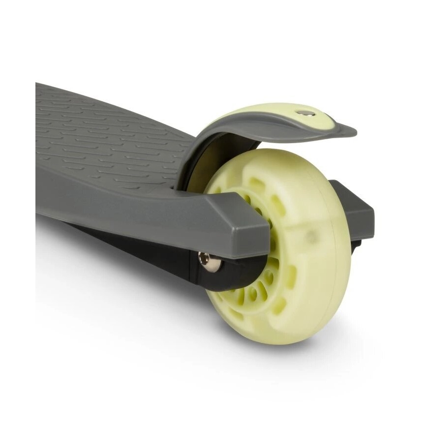 Lionelo - Detská kolobežka JESSY 3xAA sivá/zelená