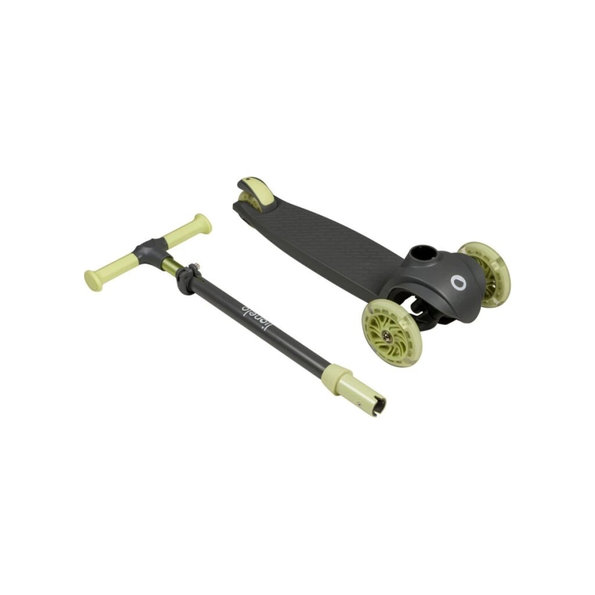 Lionelo - Detská kolobežka JESSY 3xAA sivá/zelená