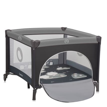 Lionelo - Detská ohrádka BONNIE Grey Scandi