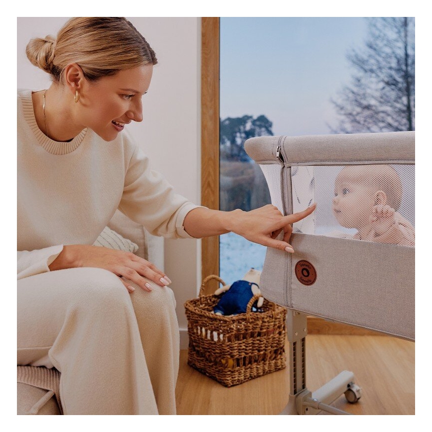 Lionelo - Detská postieľka 3v1 AURORA sivá