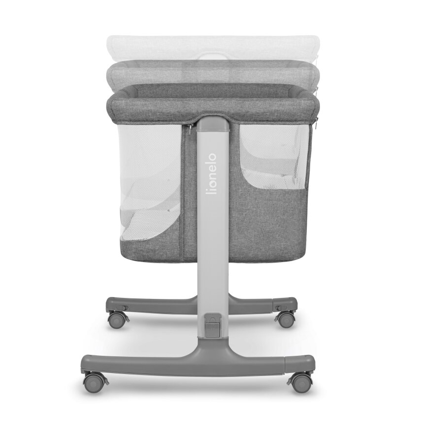 Lionelo - Detská postieľka 3v1 AURORA tmavosivá