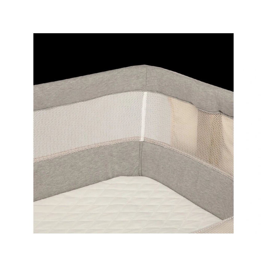 Lionelo - Detská postieľka 3v1 LEONIE sivá/béžová