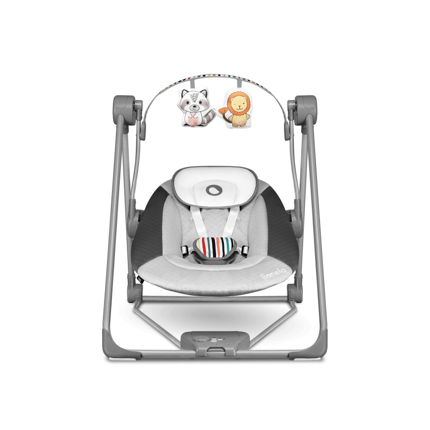 Lionelo - Detské hojdacie kresielko OTTO 4xLR14 Cozy Grey