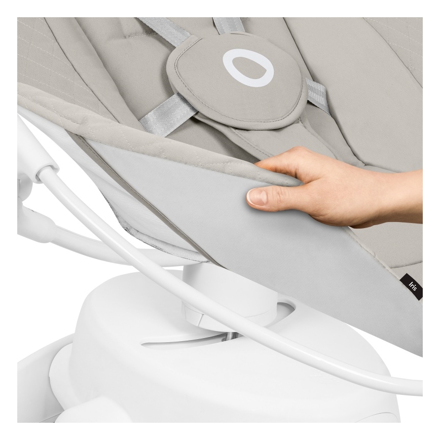 Lionelo - Detské hojdacie kresielko s melódiou IRIS 4xAA béžová (Sand)