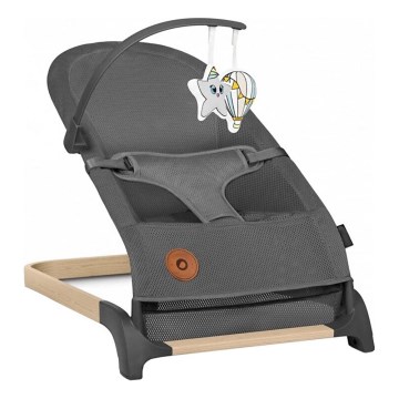 Lionelo - Detské hojdacie lehátko JUNE sivé