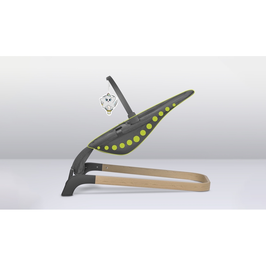 Lionelo - Detské hojdacie lehátko JUNE sivé