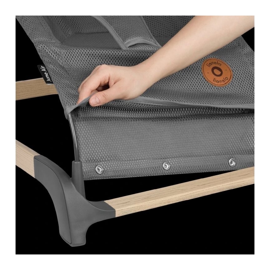 Lionelo - Detské hojdacie lehátko JUNE sivé