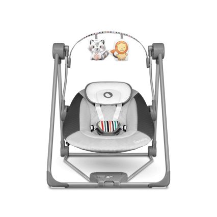 Lionelo - Detské hojdacie lehátko OTTO 4xLR14 Cozy Grey