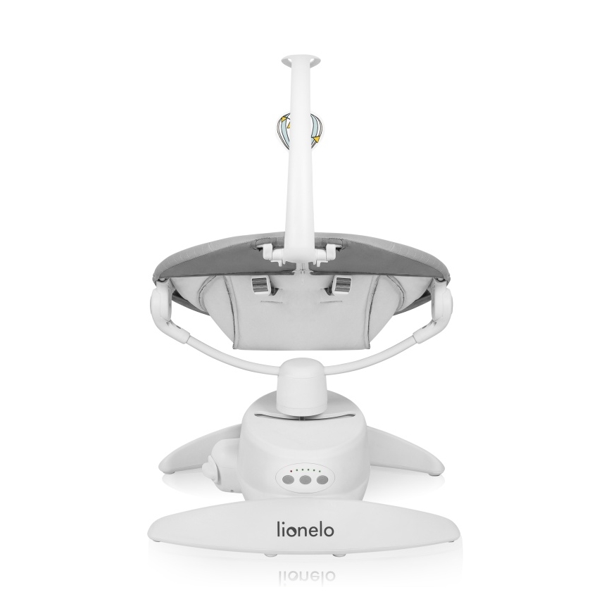 Lionelo - Detské hojdacie lehátko s melódiou IRIS Grey Concrete