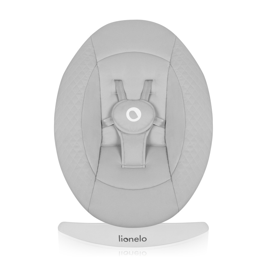 Lionelo - Detské hojdacie lehátko s melódiou IRIS Grey Concrete