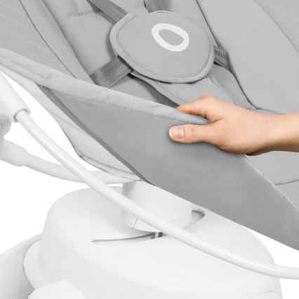 Lionelo - Detské hojdacie lehátko s melódiou IRIS Grey Concrete