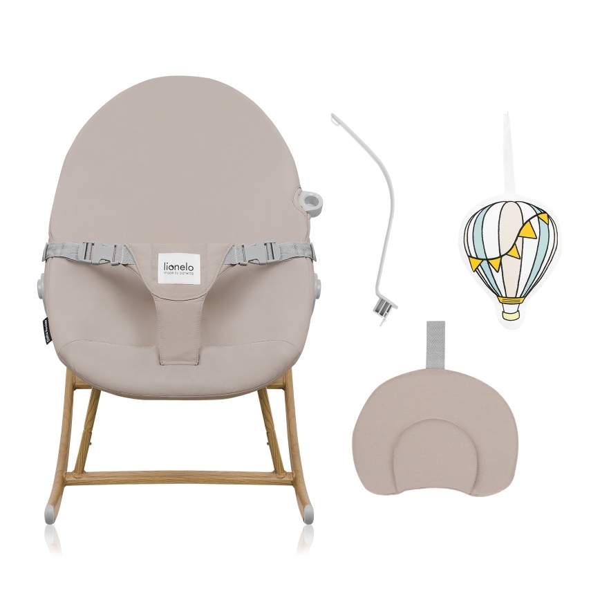 Lionelo - Detské hojdacie sedátko DALIA ROCKER béžovo-pieskové