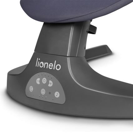 Lionelo - Detské húpacie kresielko s melódiou RALF 4xAA Grey Concrete + diaľkové ovládanie