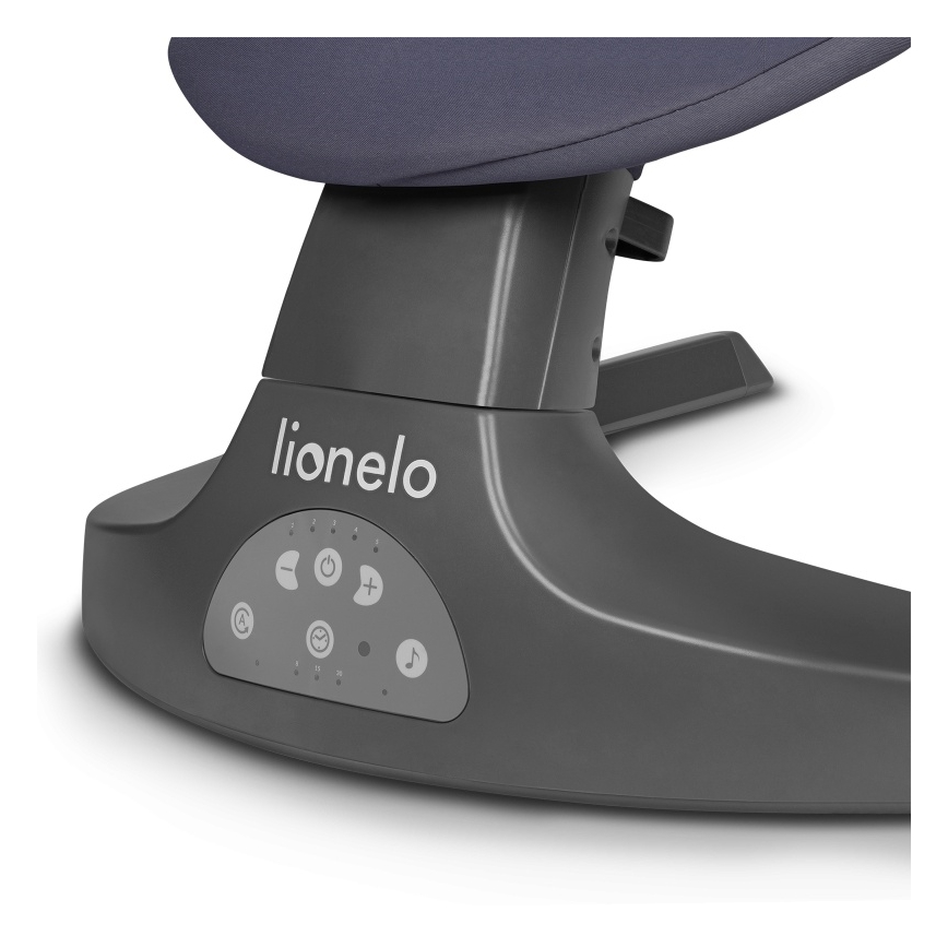 Lionelo - Detské húpacie kresielko s melódiou RALF 4xAA Grey Concrete + diaľkové ovládanie
