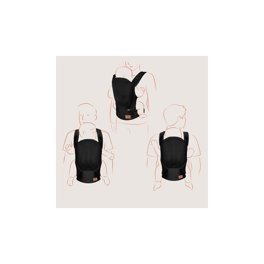 Lionelo - Detské nosidlo MARGAREET Air čierne