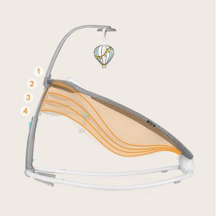 Lionelo - Detské vibrujúce hojdacie lehátko s melódiou PASCAL 2xAA šedá/tyrkysová
