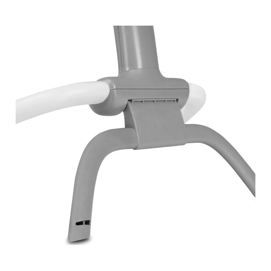 Lionelo - Detské vibrujúce hojdacie lehátko s melódiou PASCAL 2xAA šedá/tyrkysová