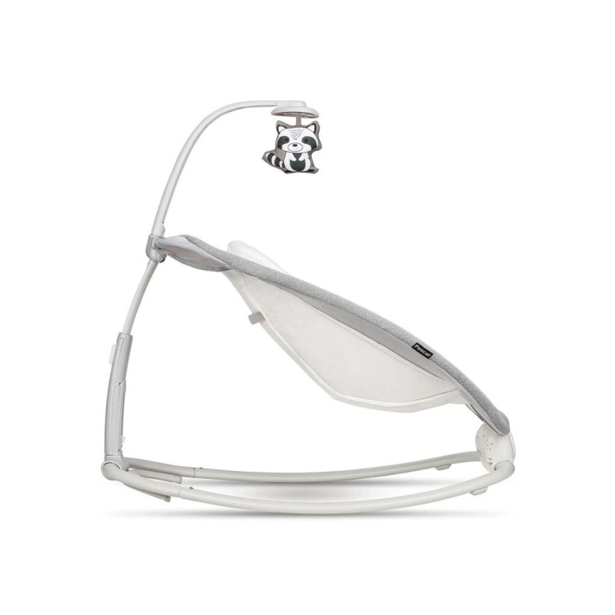 Lionelo - Detské vibrujúce hojdacie lehátko s melódiou PASCAL 2xAA sivé