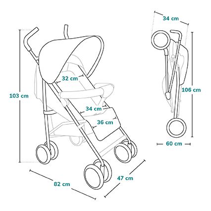 Lionelo - Golfový kočík ELIA tmavosivý