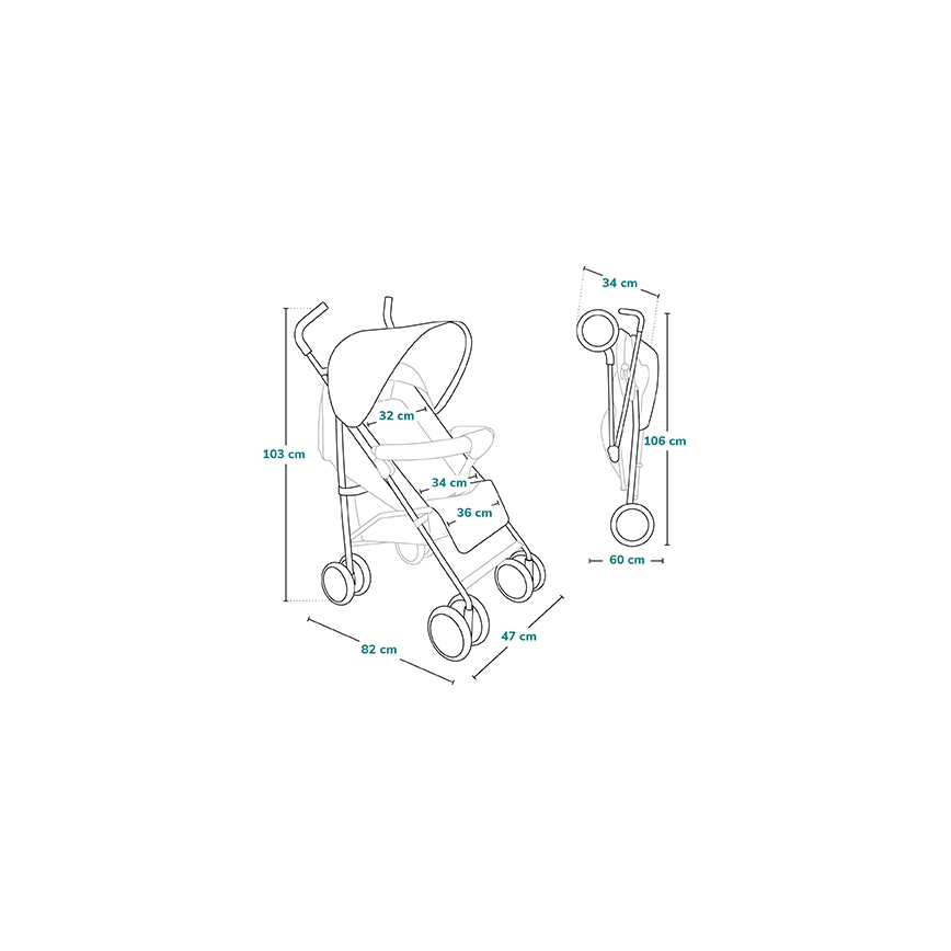 Lionelo - Golfový kočík ELIA tmavosivý