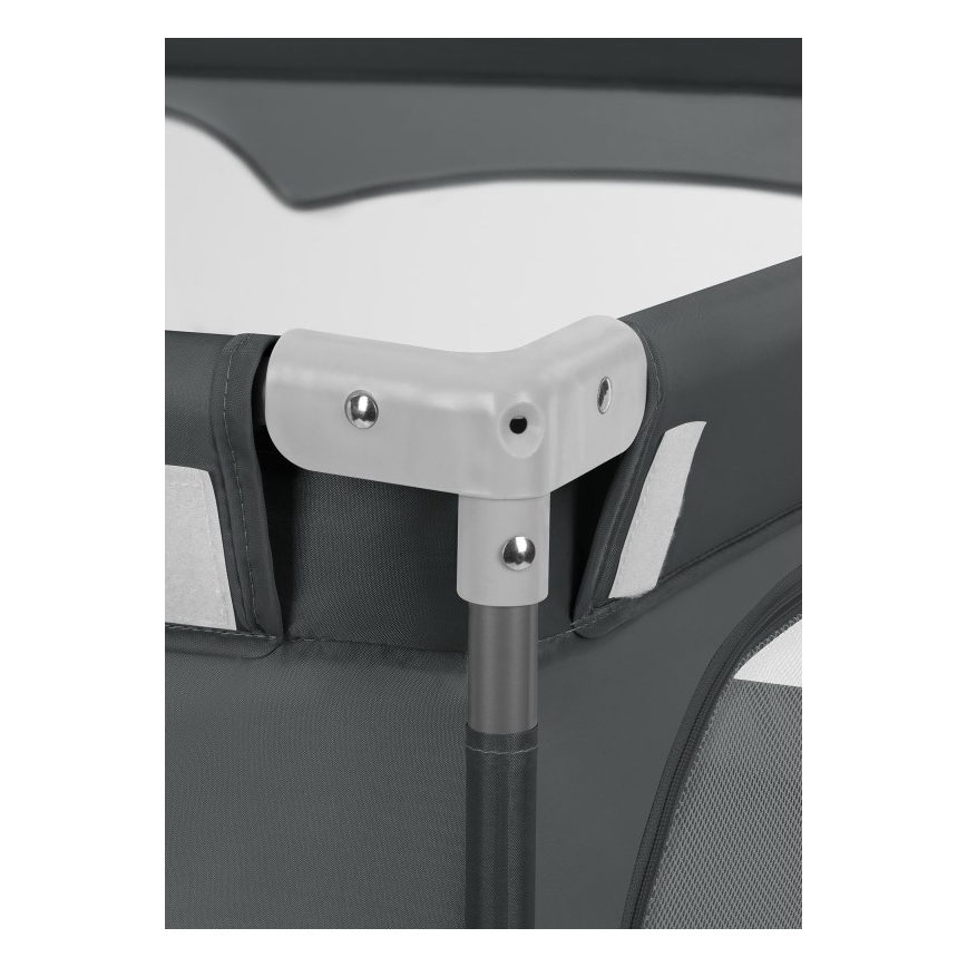 Lionelo - Hracia ohrádka FLORENCE Šedá grafitová