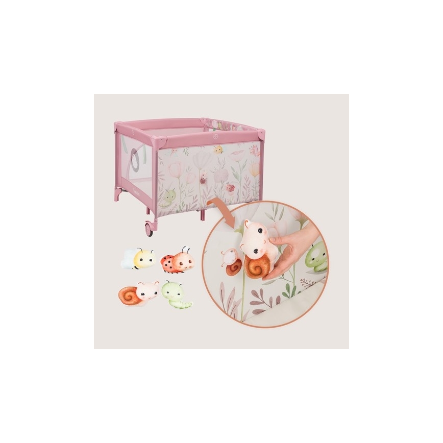 Lionelo - Hracia ohrádka MILLE PLUS Ružová