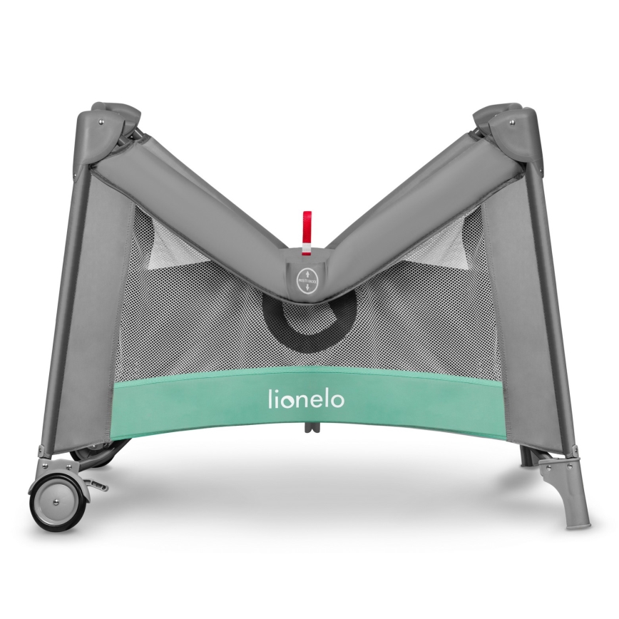 Lionelo - Hracia ohrádka MILLE sivá/zelená