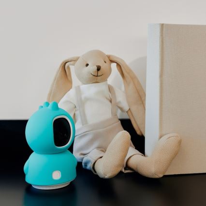 Lionelo - Inteligentná detská chôvička BABYLINE VIEW Wi-Fi 5V biela