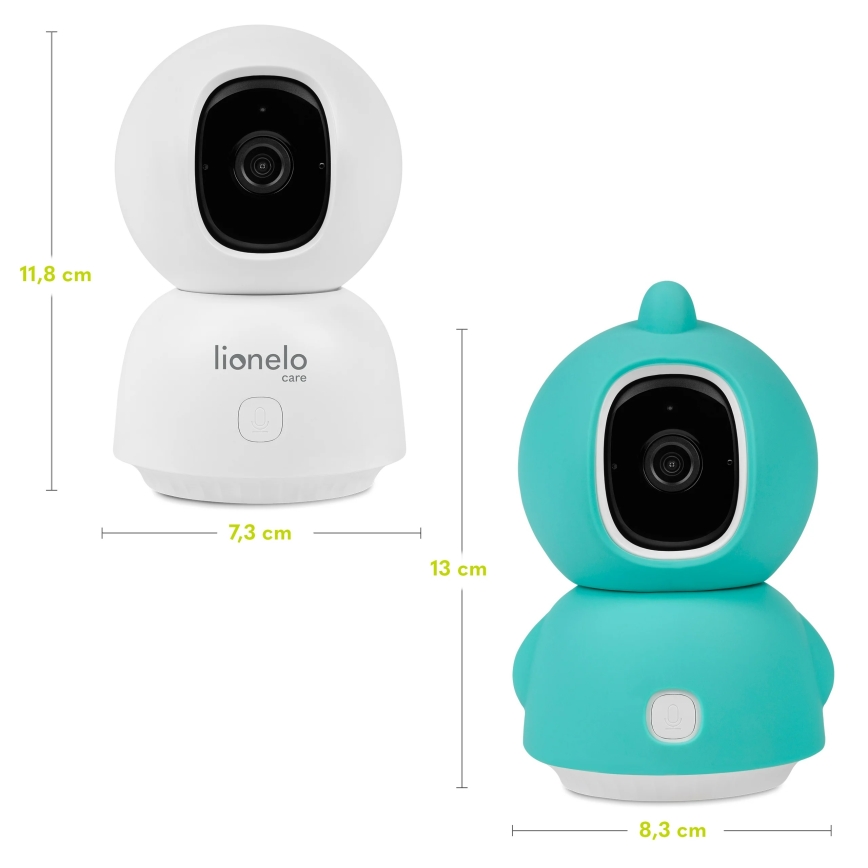 Lionelo - Inteligentná detská chôvička BABYLINE VIEW Wi-Fi 5V biela