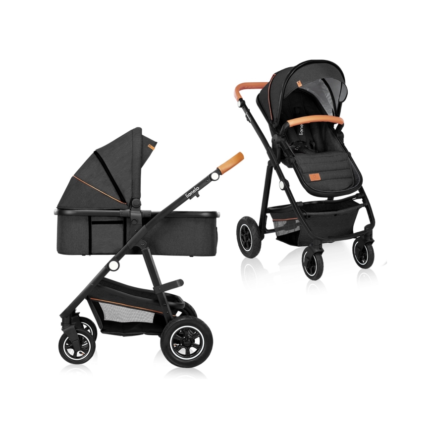 Lionelo - Kombinovaný kočík 2v1 AMBER Grey Graphite